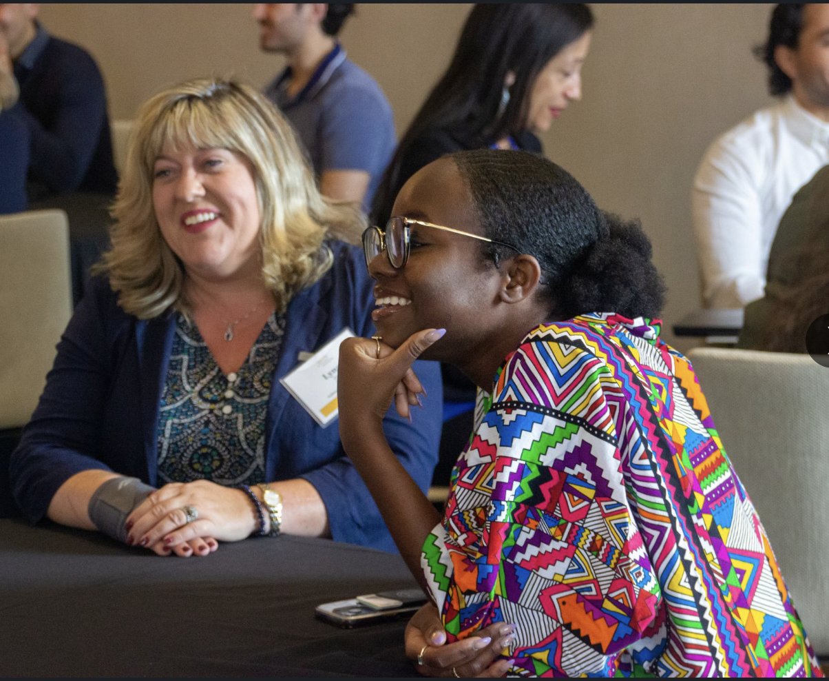 Hilary participating in a roundtable conversation with admissions officers at MIT