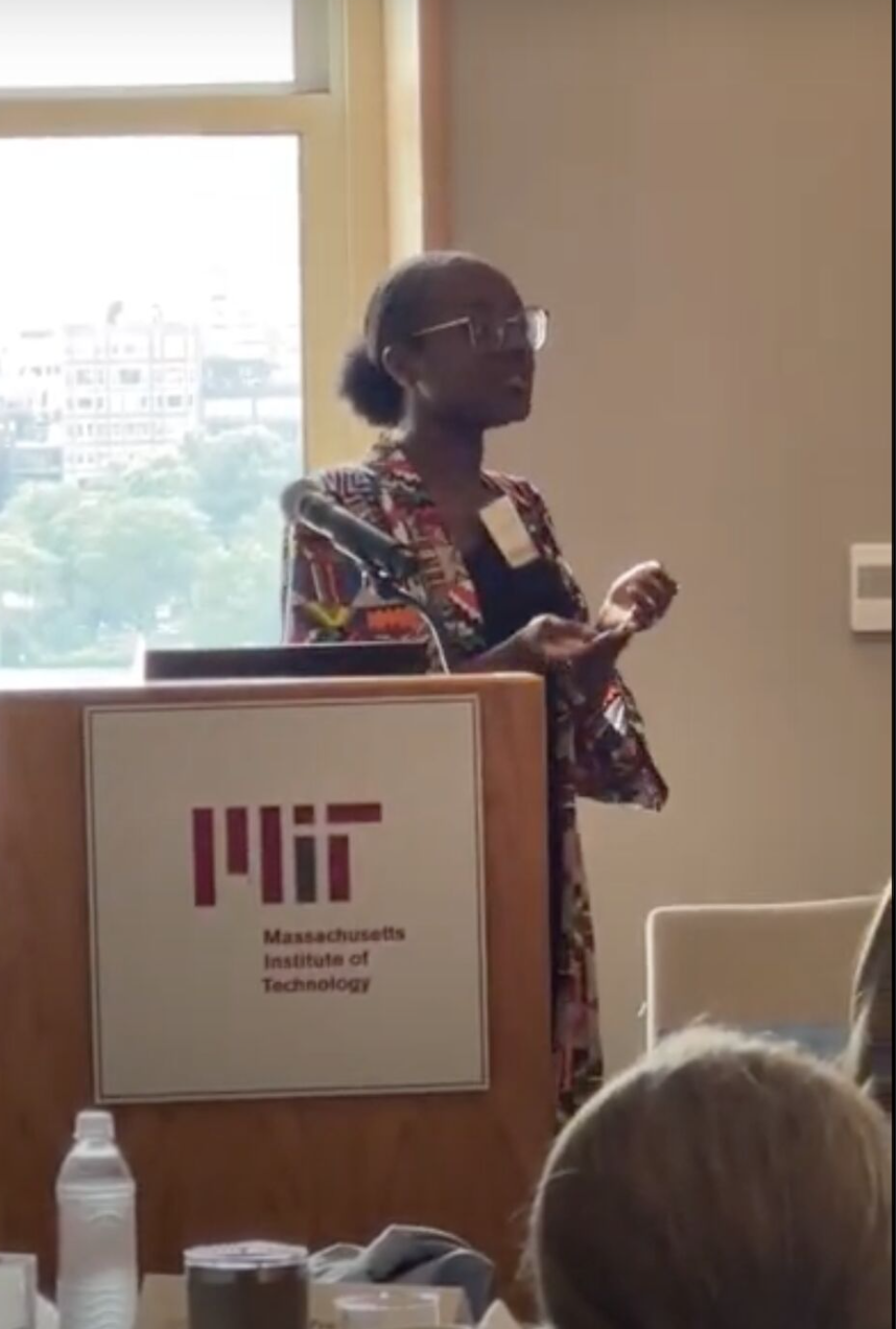 Hilary presenting at an MIT convening on transfer admissions and college pathways